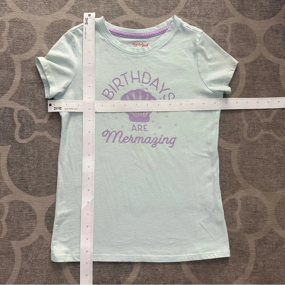 Cat & Jack “Birthdays are Mermazing” 2 piece outfit. Girls Medium 7/8